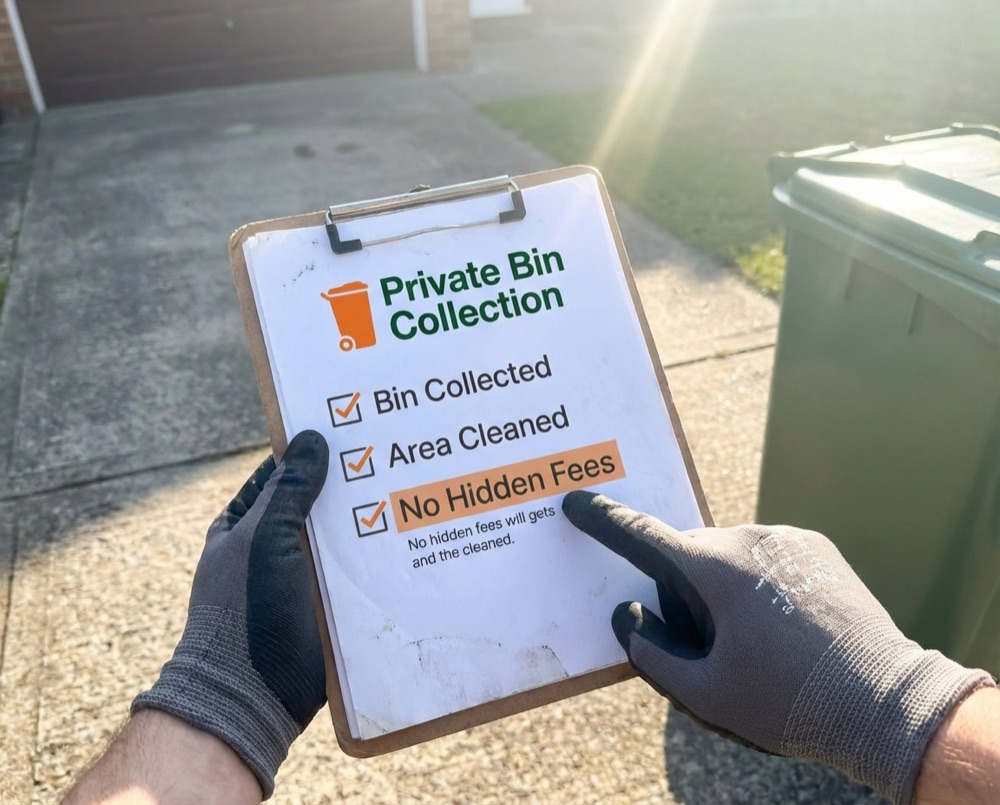 Transparent, honest private bin collection service in Rustington